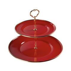 Karaca Troy Layered Cookie Holder Red