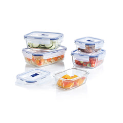 Hermetische Lunchbox Luminarc Pure Box Active 22 x 16 cm 1,97 l Zweifarbiges Glas (6 Stück)