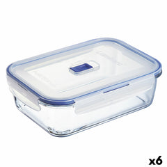 Hermetische Lunchbox Luminarc Pure Box Active 22 x 16 cm 1,97 l Zweifarbiges Glas (6 Stück)