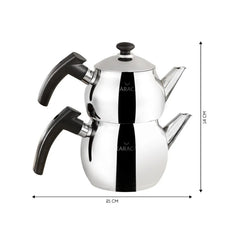 Karaca Adelya Black Teapot Set Small Size