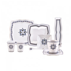 Karaca Blau 32 Pieces 6 Person Square Breakfast Set