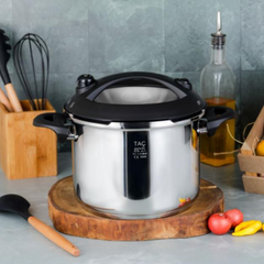 Taç Presto 6 Liter Pressure Cooker With Induction Base Black