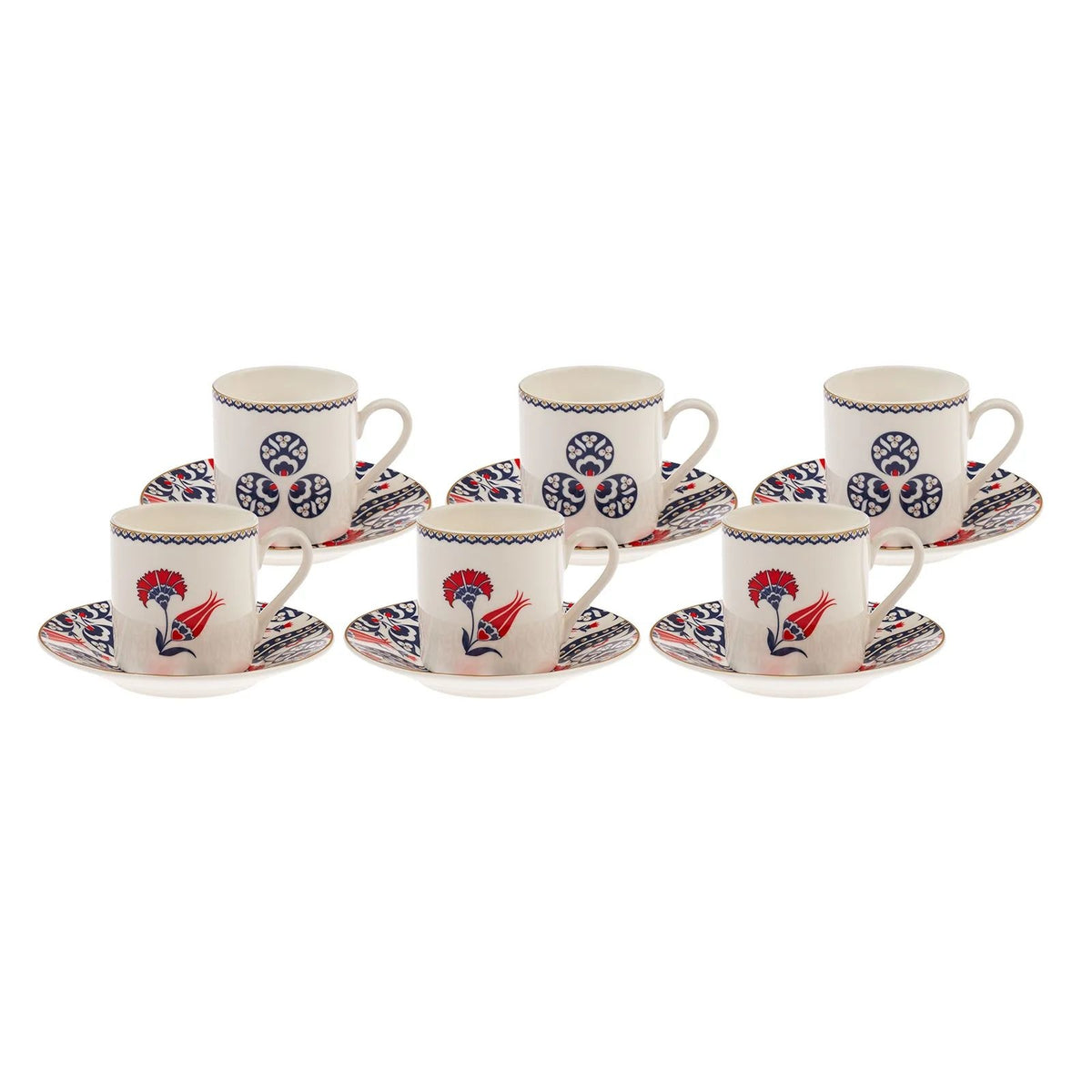 Karaca Hasbahçe Set of 6 Coffee Cups 80 ml