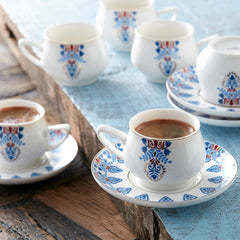 Karaca Relica Set of 6 Coffee Cups 90 ml
