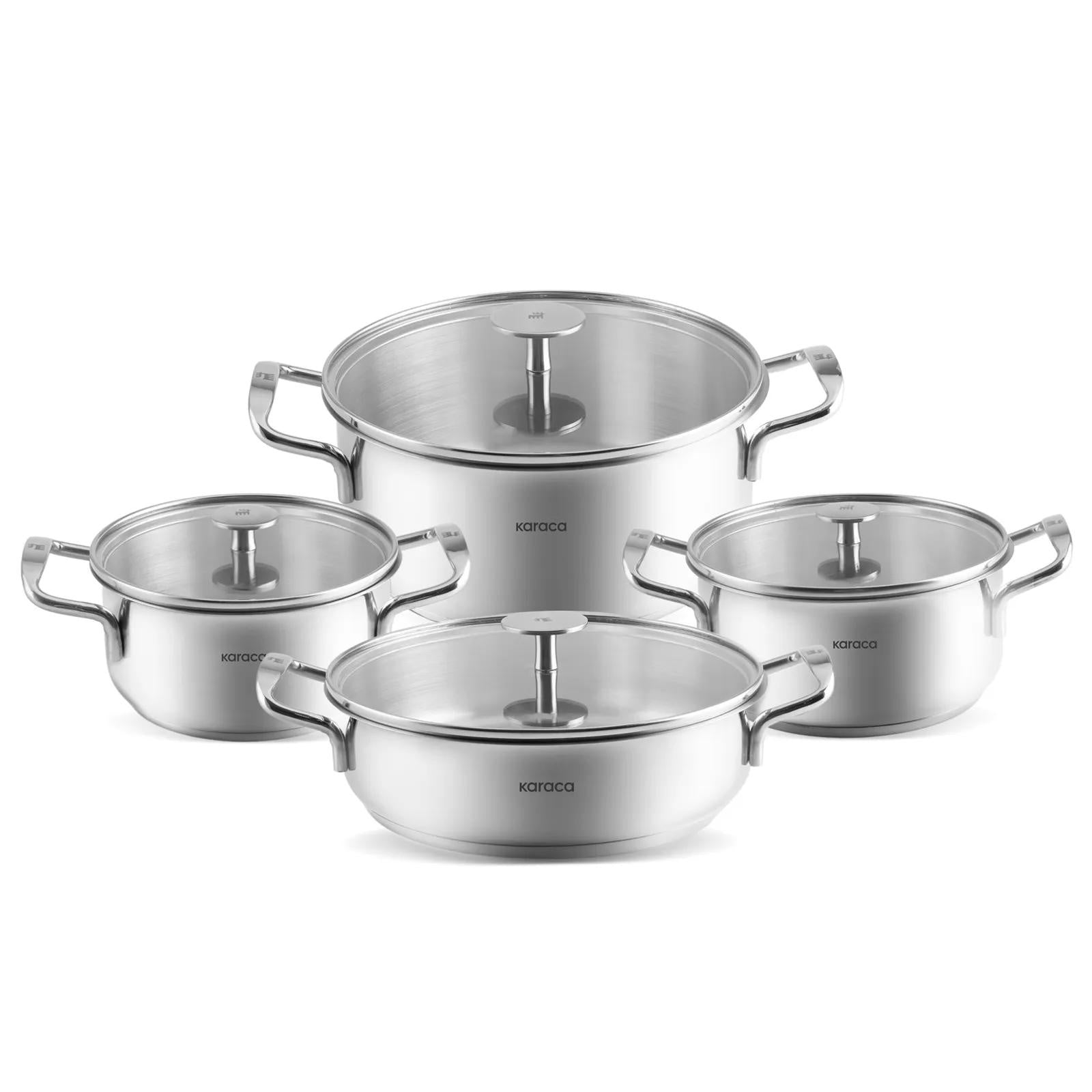 Karaca Stainless Steel 6 Pieces Antibacterial Cookware Set