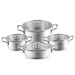 Karaca Alaz 8 Pieces Steel Cookware Set