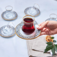 Karaca Globe New 6 Person Tea Set 120 ml