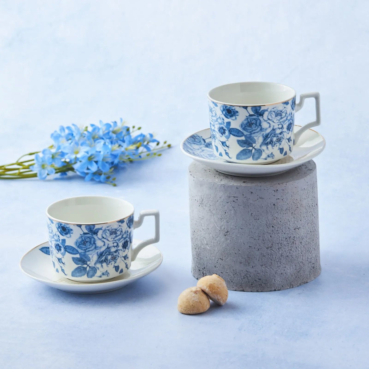 Karaca Magnolia Set of 2 Teacups 230 ml