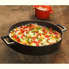 Lava Cast Iron Multi-Purpose Flat Pot Black 24 cm LV Y ST 24 K2-2,47 litre