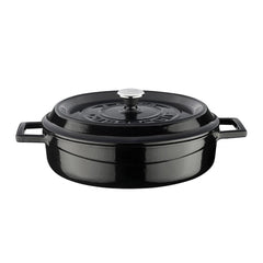 Lava Cast Iron Multi-Purpose Flat Pot Black 24 cm LV Y ST 24 K2