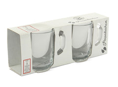 Paşabahçe Set of 2 Glass Mug with Handle PB-55029