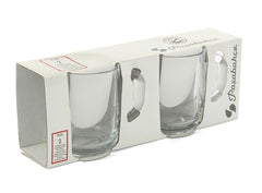 Paşabahçe set van 2 glazen mok met handvat PB-55029