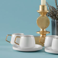 Karaca Saturn Set of 6 Coffee Cups 90 ml Gold