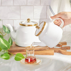 Karaca Troy Teapot Set White