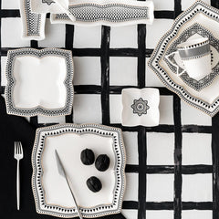 Karaca Globe 32 Pieces 6 Person Breakfast/Service Set Square