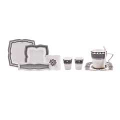 Karaca Globe 32 Pieces 6 Person Breakfast/Service Set Square